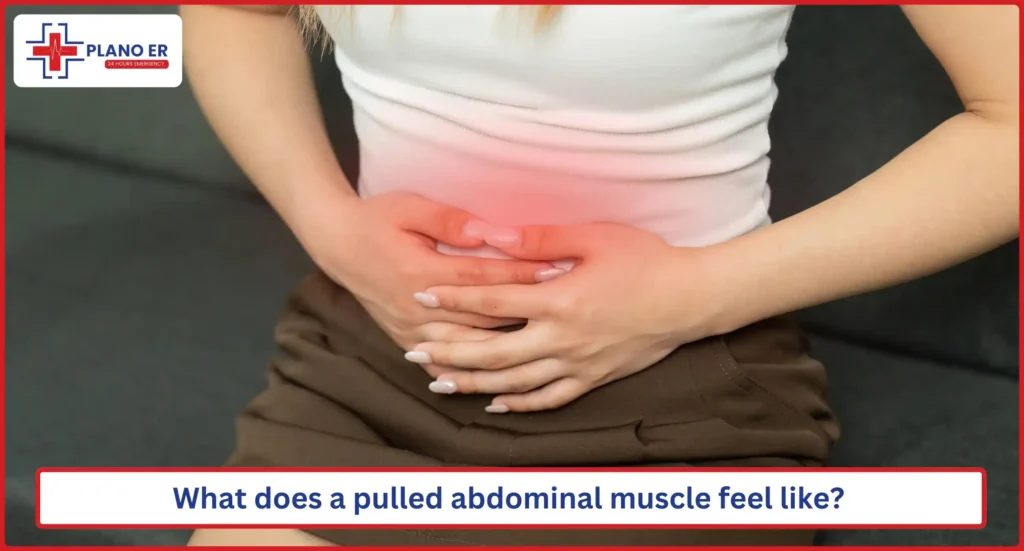 What does a pulled abdominal muscle feel like