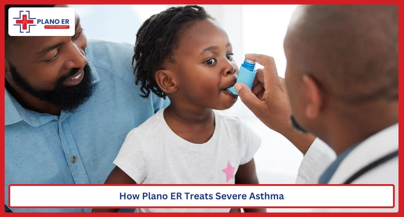 Emergency physician providing breathing treatment to an asthma patient