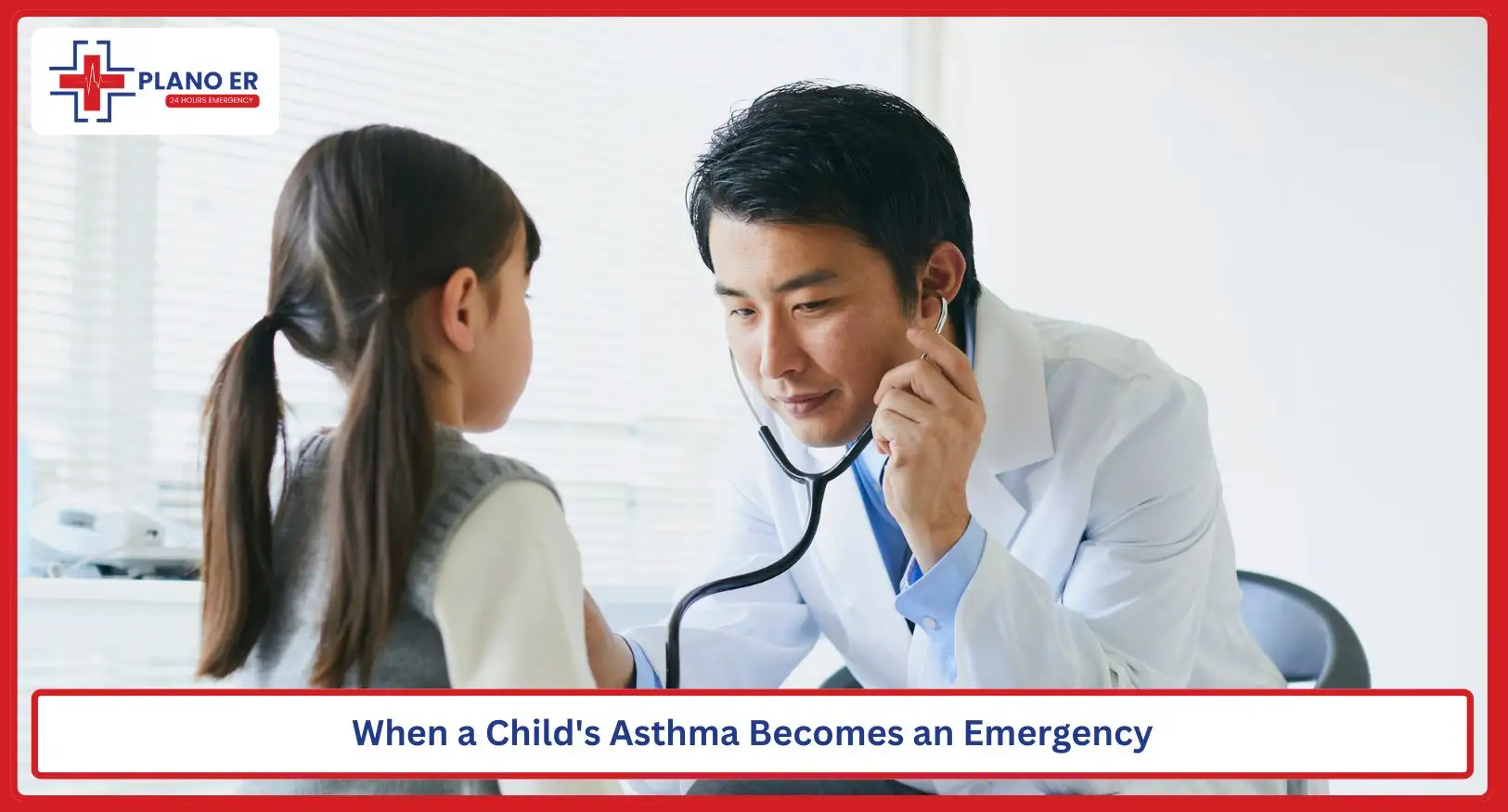 Child receiving emergency asthma treatment from a doctor