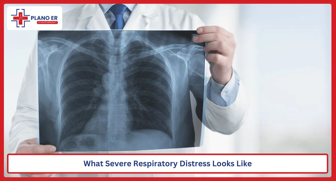 Patient experiencing severe shortness of breath during an asthma attack